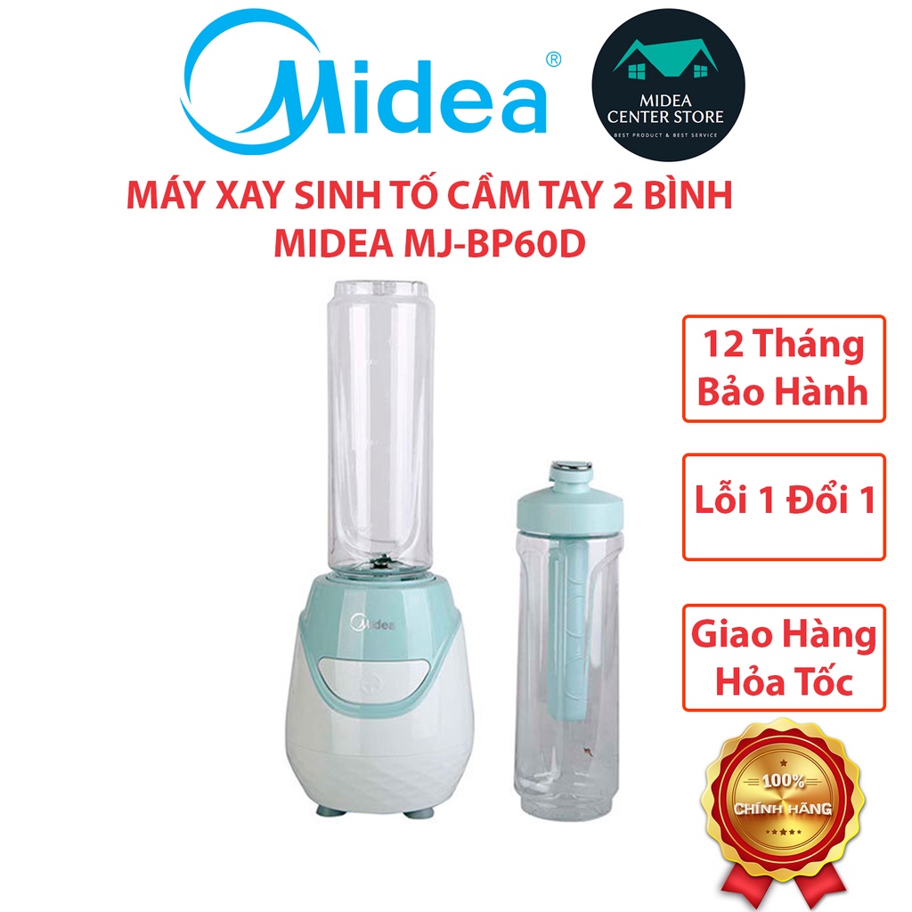 [Chính hãng] Máy xay sinh tố cầm tay mini Midea MJ-BP60D, lỗi 1 đổi 1, bảo hành 12 tháng toàn quốc