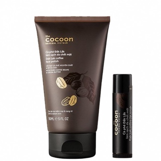 Combo cà phê tẩy da chết da mặt cocoon 150ml tẩy da chết son môi cocoon 5g