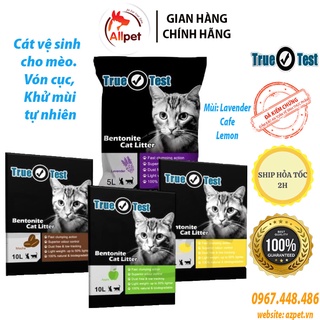 Cát vệ sinh cho mèo True Test bao 10L, Cát mèo True Test, Cát vệ sinh Bentonite Cat Litter.