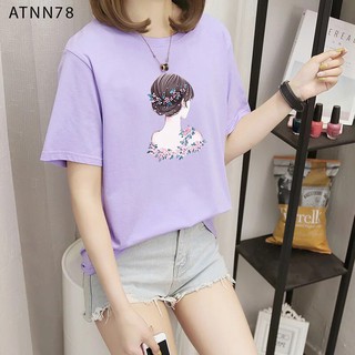 ÁO THUN NAM NỮ IN HÌNH CÔ GÁI TÓC CÀI HOA ĐIỆU ĐÀ - ATNN78