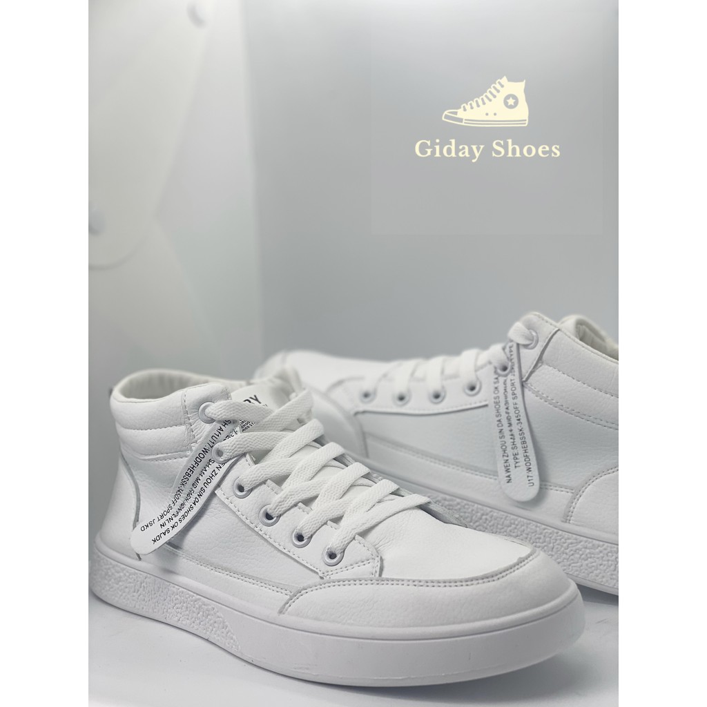 [ẢNH THẬT+VIDEO] Giày thể thao nam cao cổ cao cấp màu trắng đủ size 39 - 43 hàng sẵn _Giday B608 | BigBuy360 - bigbuy360.vn