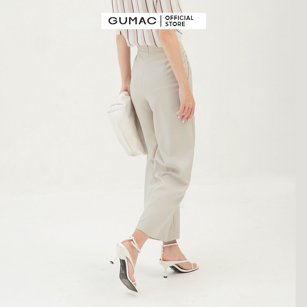Quần tây nữ ống rộng cơ bản GUMAC đồ công sở thanh lịch, sang trọng QB306