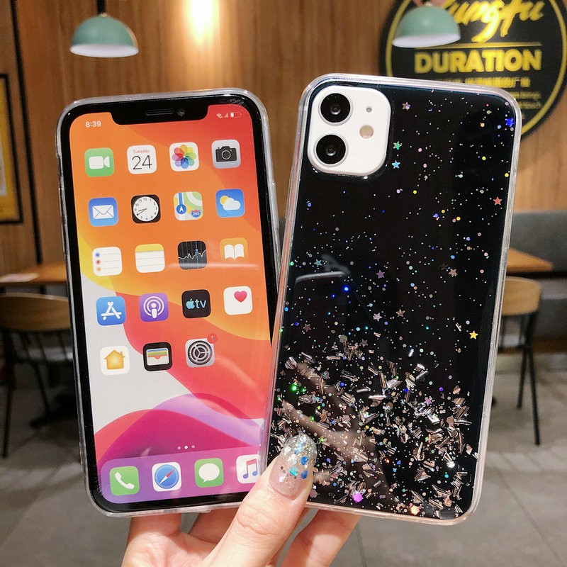 Ốp lưng OPPO A53 A93 A15 A15S A52 A92 A31 A12 A9 A7 A5 A5S A3S A1K Reno4 Reno5 Realme 5 5i C3 C2 C1 Pro 2020 Starry Sky Sequin Glitter Soft case Cover | BigBuy360 - bigbuy360.vn
