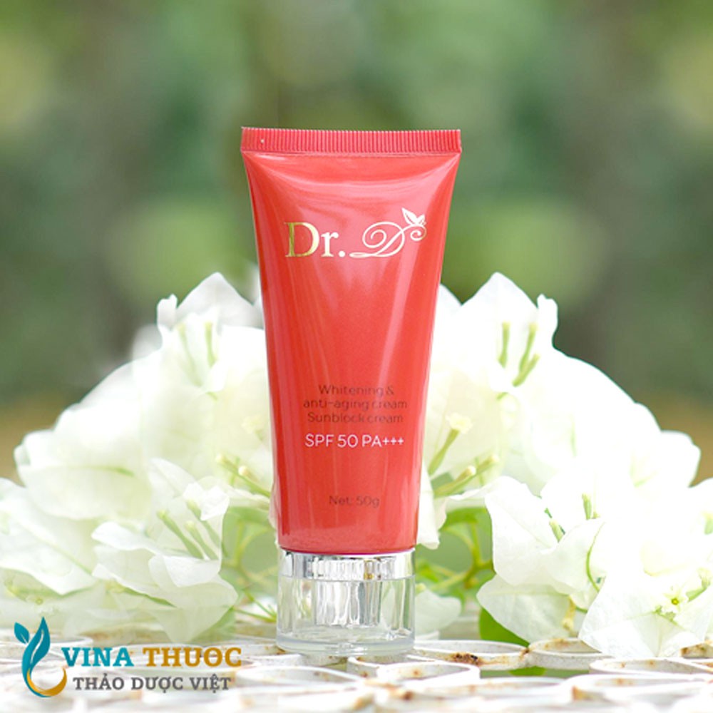 Hiệu quả với Kem chống nắng Sunblock Dr. D & whitening cream #VinaThuoc