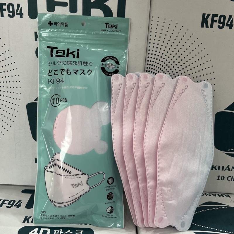 Sét 10 chiếc khẩu trang KF94 màu sắc cầu vồng cho người lớn
