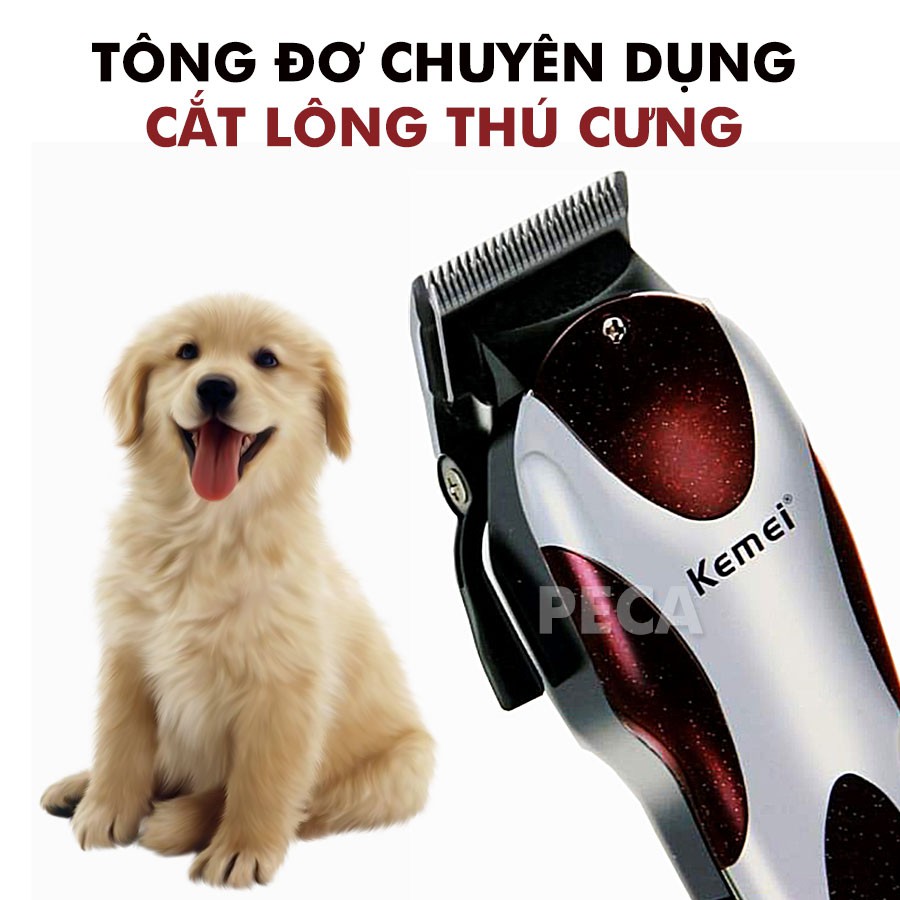 Tông đơ cắt tóc KEMEI KM-8856 cắm điện sử dụng trực tiếp công suất 12W cắt được lông thú cưng