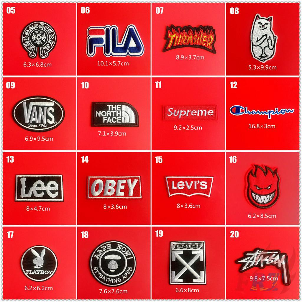 Miếng vá ủi thêu trang trí hình thương hiệu thời trang Series 03