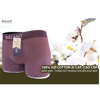 Combo 04 quần lót Boxer nam cao cấp dệt từ sợi cotton, Sip nam bullant tháng mát kháng khuẩn