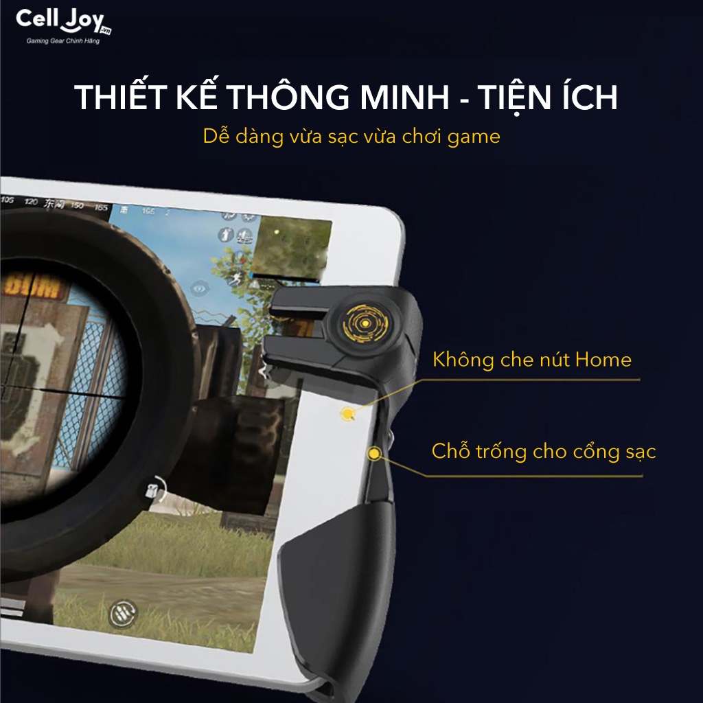 Tay cầm chơi game cho ipad máy tính bảng Auto 6 ngón cực nhạy MEMO AK-PAD 8K tay cầm pubg mobile, call of duty mobile