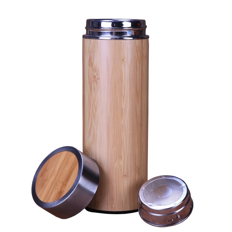 Bình giữ nhiệt bằng gỗ trúc 450ml