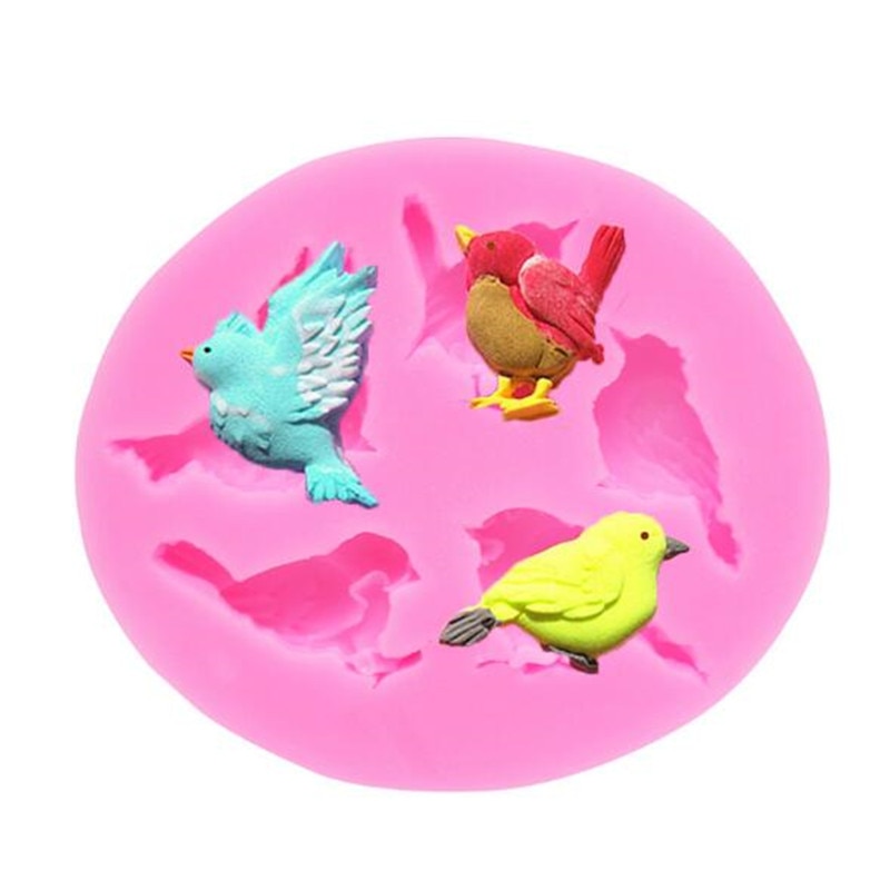 Khuôn silicone làm bánh hình chim 3D sáng tạo đáng yêu