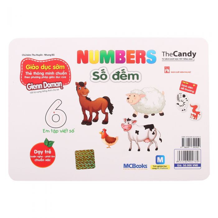 Flashcard - Thẻ Dạy Trẻ Theo Phương Pháp Glenn Doman - Số Đếm (Number)