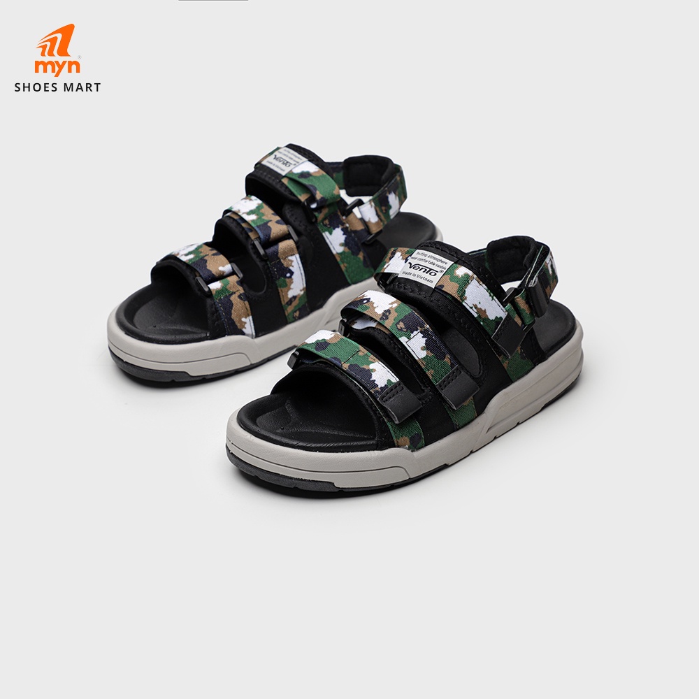 [Mã SKAMLTSM9 giảm 10% đơn 99K] [Freeship] Sandal Vento Nam Nữ 3 quai 1001 Camo Xanh lá - tháo quai sau thành dép