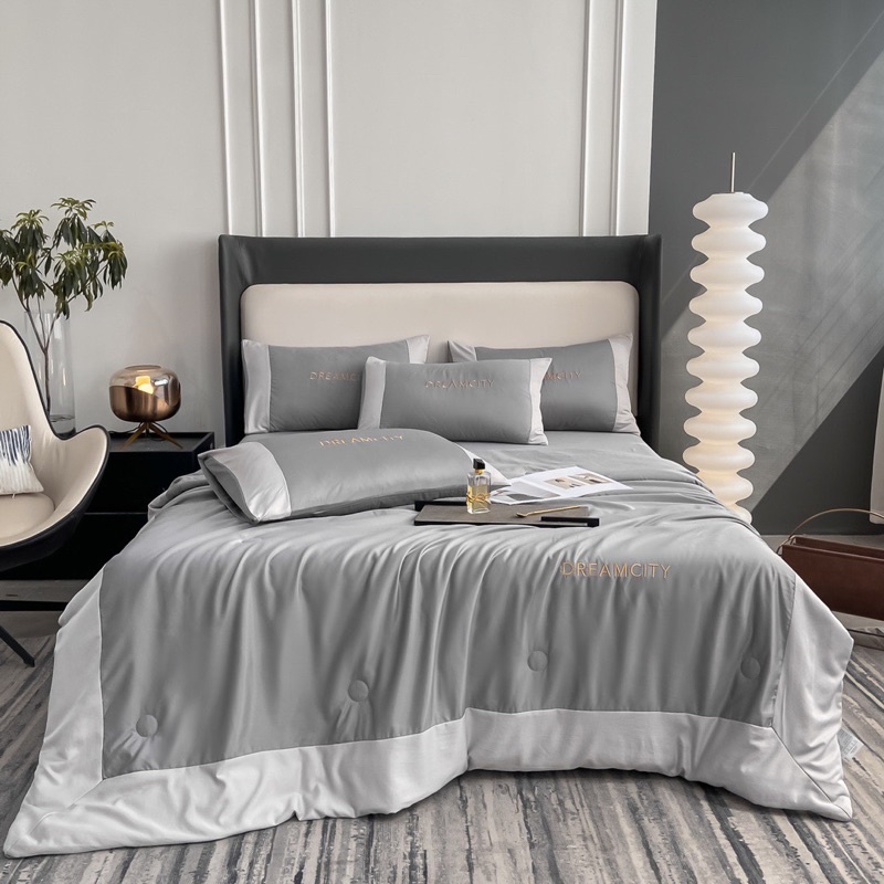 Bộ chăn ga gối phi lụa Dreamcity IGUN BEDDING bộ 4 món