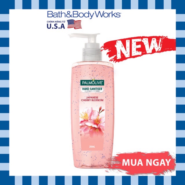 Gel rửa tay khô Palmolive mùi Japanese Cherry Blossom 200ml