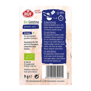 Bột Gelatin hữu cơ Ruf gói 9g