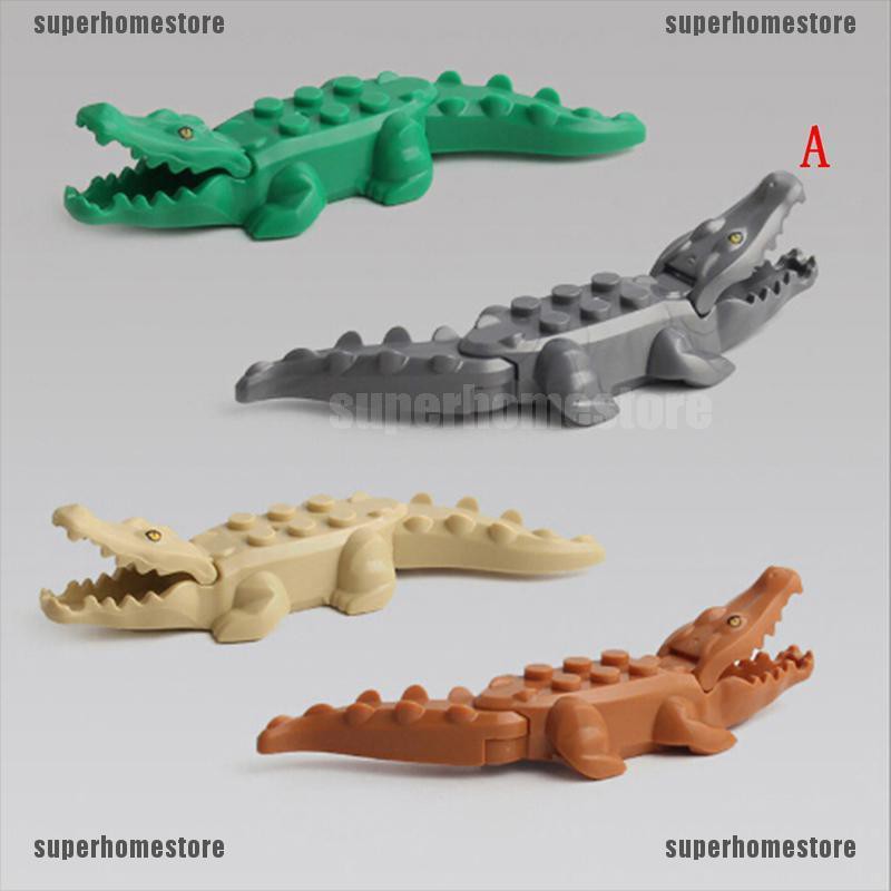 [superhomestore]1Set Crocodile Tiger Cow Animal Buildable Model kids Animal Building Block Toys