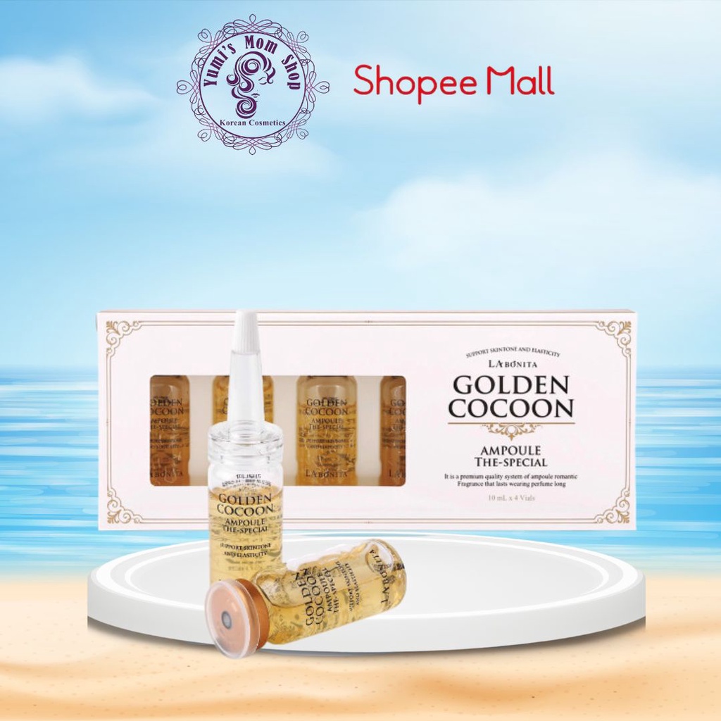 (Set 4 lọ) Tinh chất kén tằm vàng La Bonita Golden Cocoon Ampoule The-Special 10ml/lọ