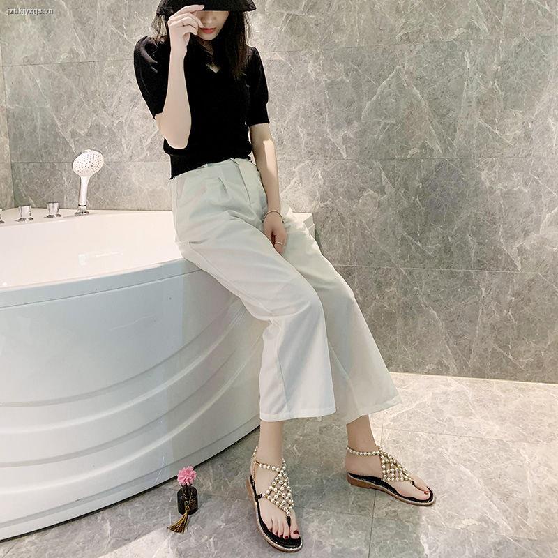 Giày đế thấp đính đá lấp lánh thời trang mùa hè cho nữ