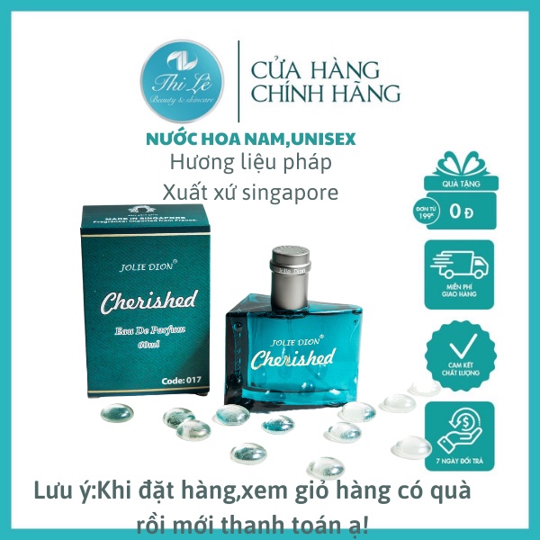 Nước Hoa  Nam Cherished singapore- Jolie Dion (Eau De Parfum "EDP" 60ml