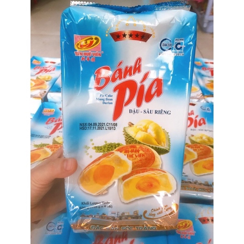 Bánh pía đậu sầu riêng 5 sao Tân Huê Viên 600g-đặc sản Sóc Trăng