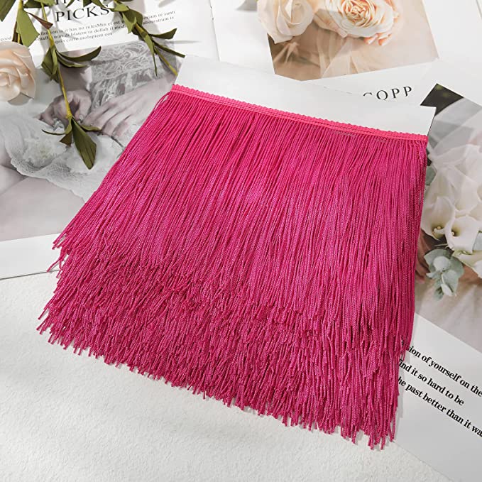 Dây Ruy Băng Ren Tua Rua Dài 20cm Dài 10 Yards Trang Trí Đa Ứng Dụng