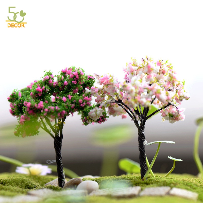 Mô Hình Cây Xanh Mini, Mô Hình Trang Trí Tiểu Cảnh Terrarium Trang Trí Bàn, Trang Trí Cây Cảnh