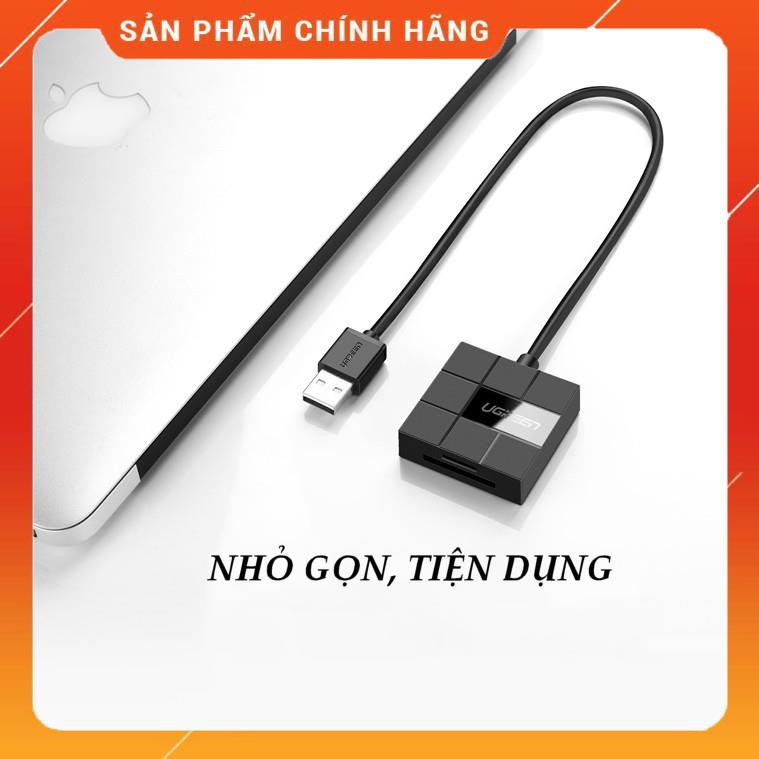 Đầu đọc thẻ USB 2.0 hỗ trợ thẻ TF/SD dài 0.3m UGREEN 30765 dailyphukien