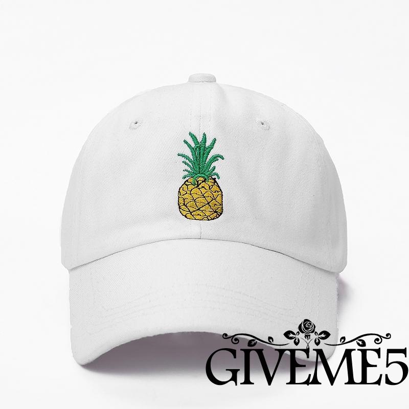 Mũ lưỡi trai thêu hình quả dứa trẻ trung