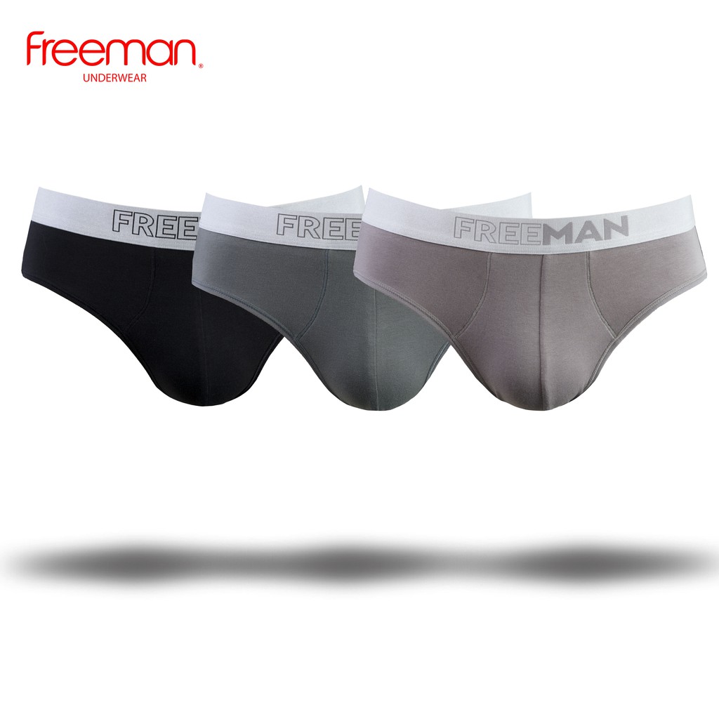 Quần lót nam Freeman, chất liệu cotton spandex thoáng mát, đai lưng bản lớn nổi bật [Combo 3] 6054