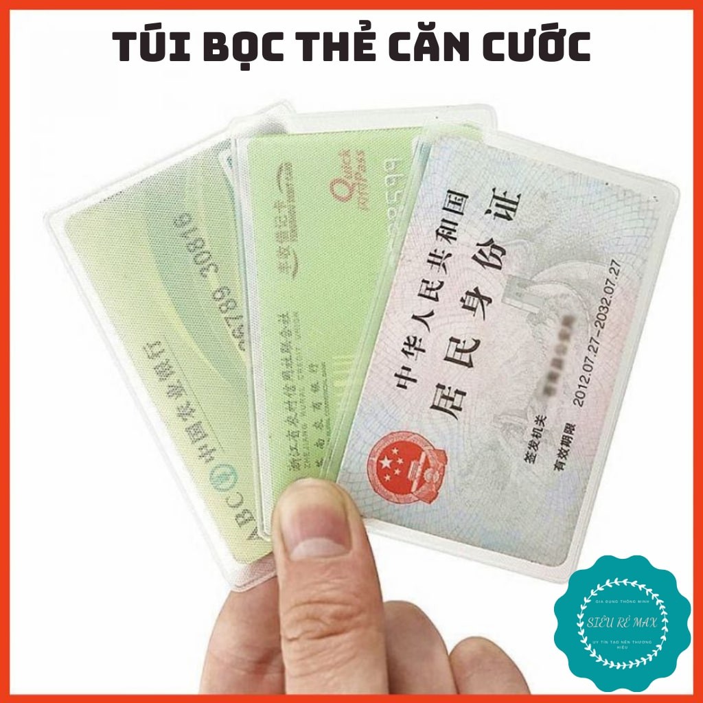 Túi bọc thẻ căn cước công dân ATM ngân hàng giấy phép lái xe học sinh sinh viên 1 mặt trong và 1 mặt nhám.