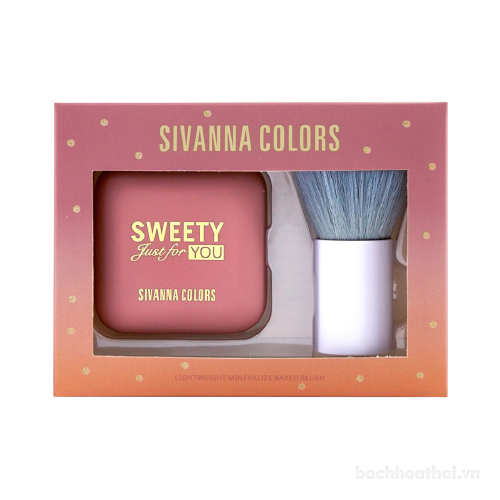 Set phấn má và cọ Sivanna Colors Sweety Just For You