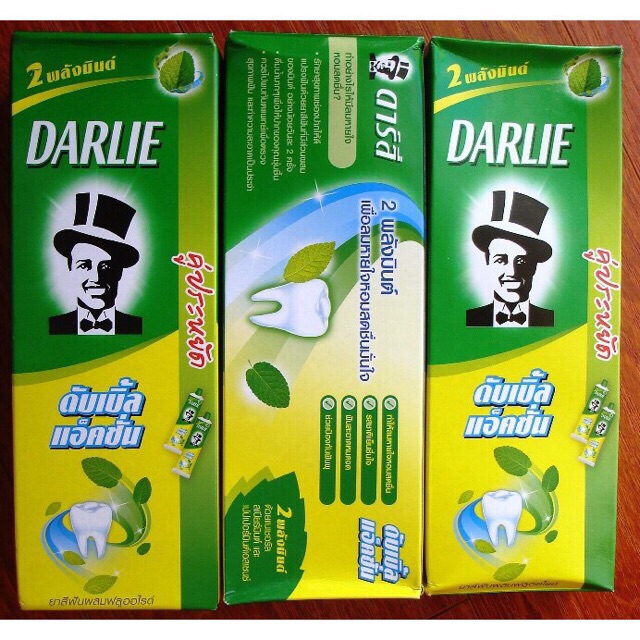 Combo 2 Kem đánh răng Darlie trắng sáng tinh chất chanh bạc hà của Darlie 170g