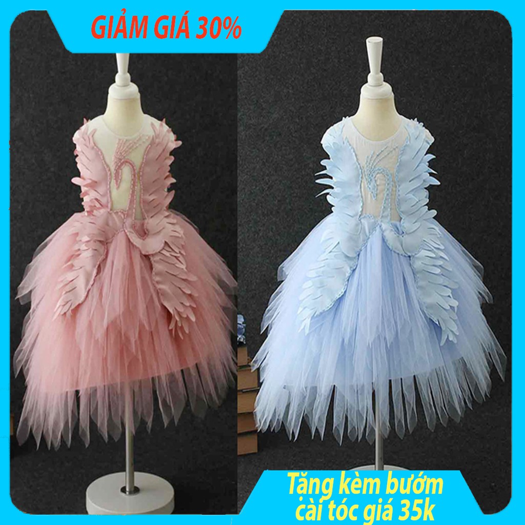 Váy đầm công chúa dự tiệc dáng ngắn,dáng xòe, đầm thêu họa tiết xinh xắn dự tiệc sinh nhật cho bé gái