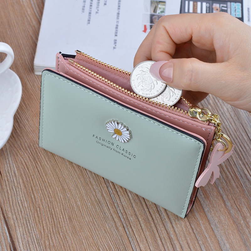 Ví nữ mini ví gấp nhiều ngăn thời trang Hàn Quốc cao cấp