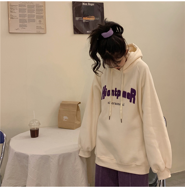 Áo hoodie dài tay thời trang mùa đông Hàn Quốc cho nữ