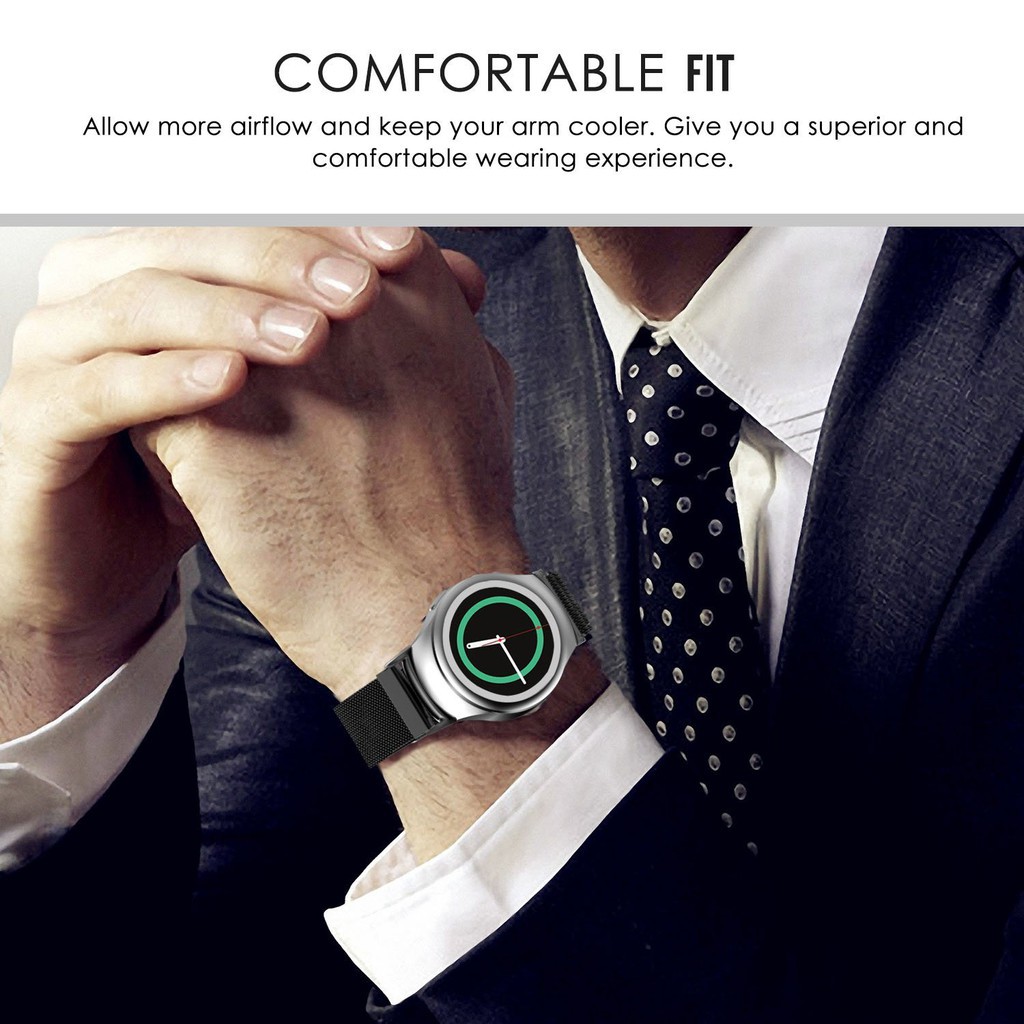 Dây Milanese từ tính bằng inox dành cho đồng hồ Samsung Gear S2 R720