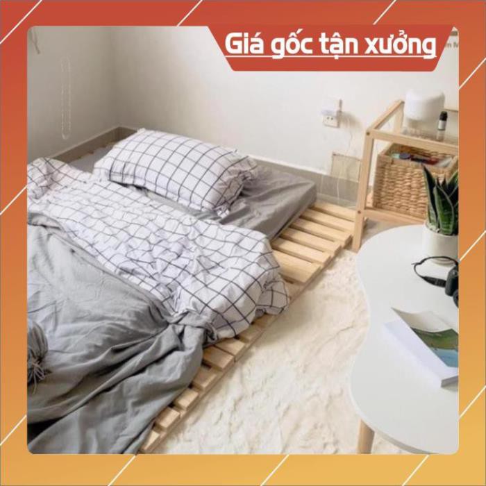 (Giá Xưởng) Giường Ngủ Pallet Gỗ Thông Gấp Gọn Bola