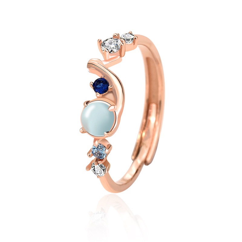 Nhẫn bạc 925 hở hình dạng công chúa Cinderella