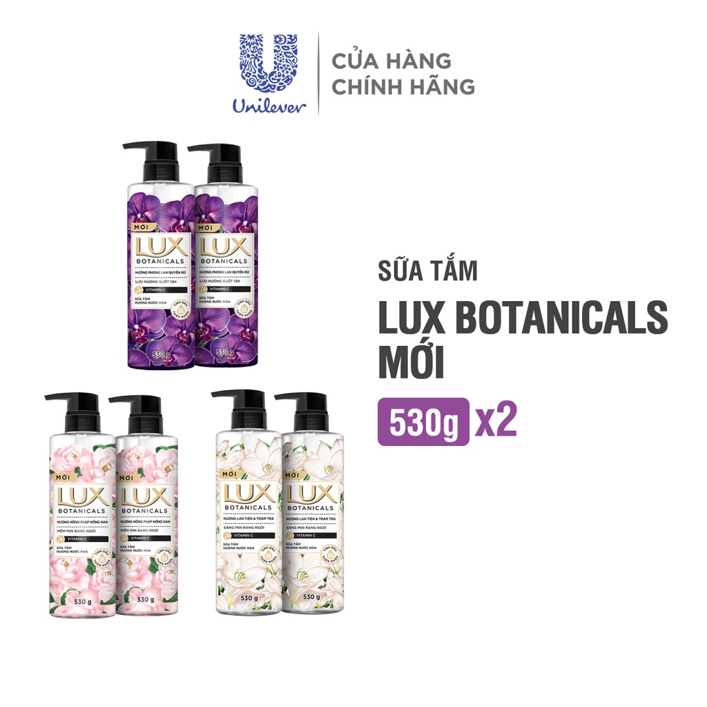 Combo 2 Sữa Tắm Lux Botanical Hương Nước Hoa Cao Cấp Sáng Mịn Rạng Ngời 530G X2 | BigBuy360 - bigbuy360.vn