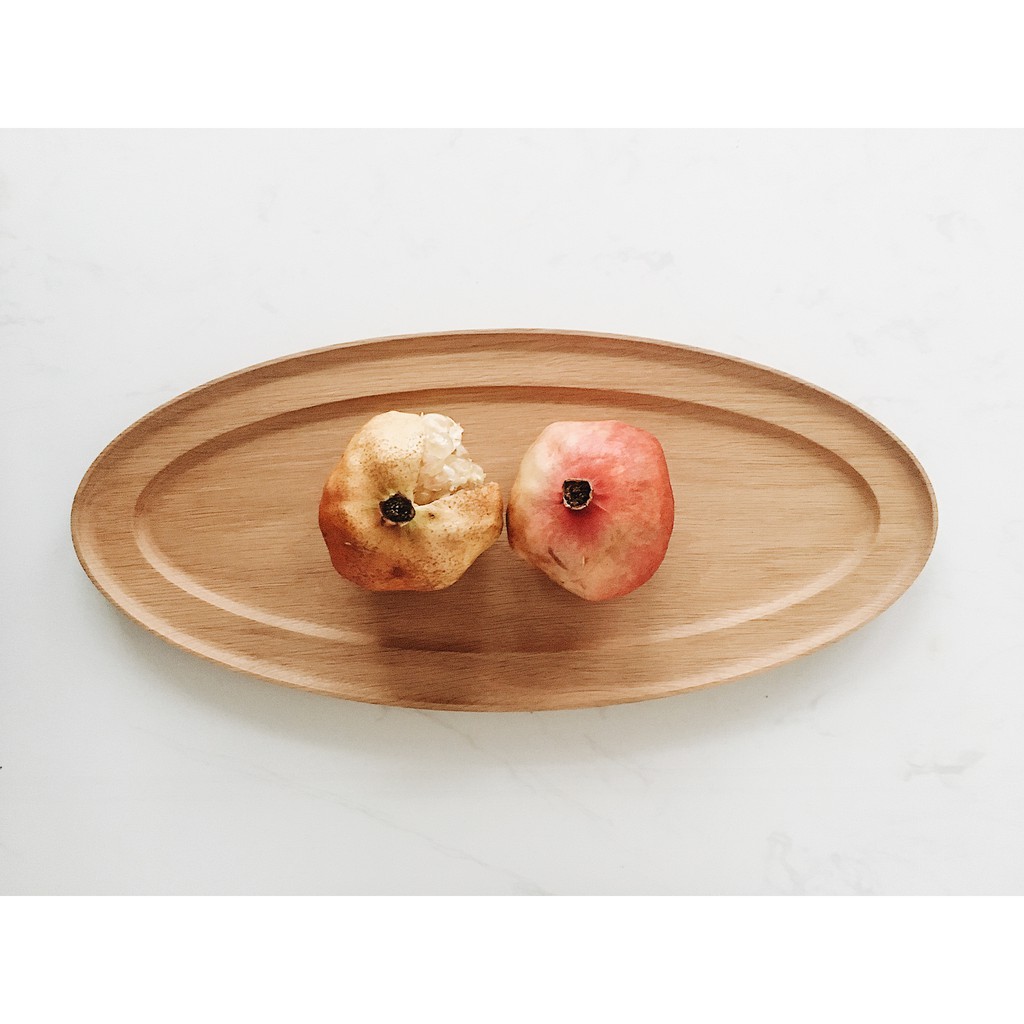 TẠP_ KHAY OVAL GỖ OAK