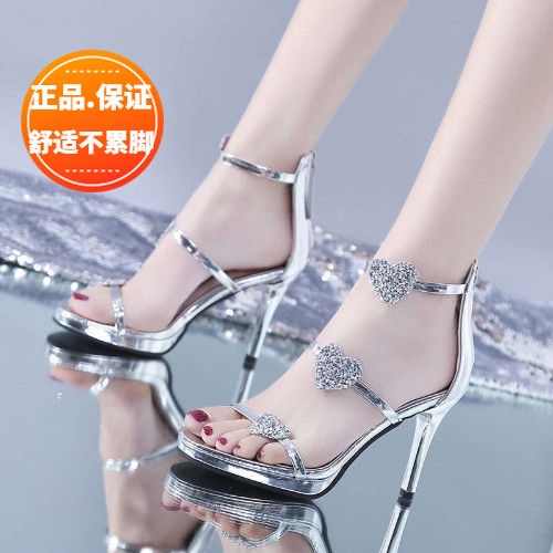 Giày Cao Gót Đính Đá Lấp Lánh Thời Trang Xuân Hè Quyến Rũ Dành Cho Nữ