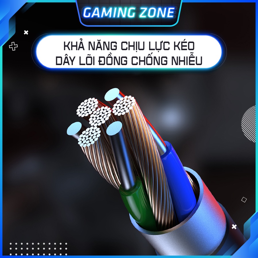 Tai nghe chơi game siêu bass QKZ AK2 có dây chống rối, mic đàm thoại