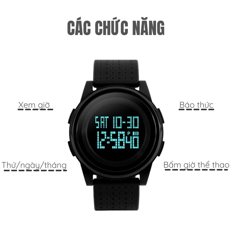 Đồng hồ điện tử thể thao nam nữ unisex Skmei chính hãng 1206 chống nước 5ATM | BigBuy360 - bigbuy360.vn