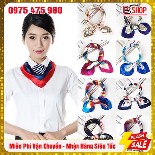 Khăn Lụa Satin Vuông Turban Quàng Cổ Đội Đầu Thời Trang Hàn Quốc Cho Nữ Size 50x50cm