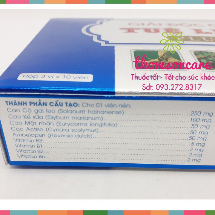 Giải độc gan Tuệ Linh Plus - Hộp 30 viên - hàm lượng cao hơn - mát gan