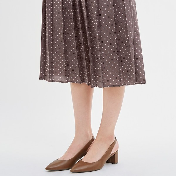 Chân váy nữ xếp ly midi chấm kẻ quyến rũ của GU - Nhật Bản | BigBuy360 - bigbuy360.vn