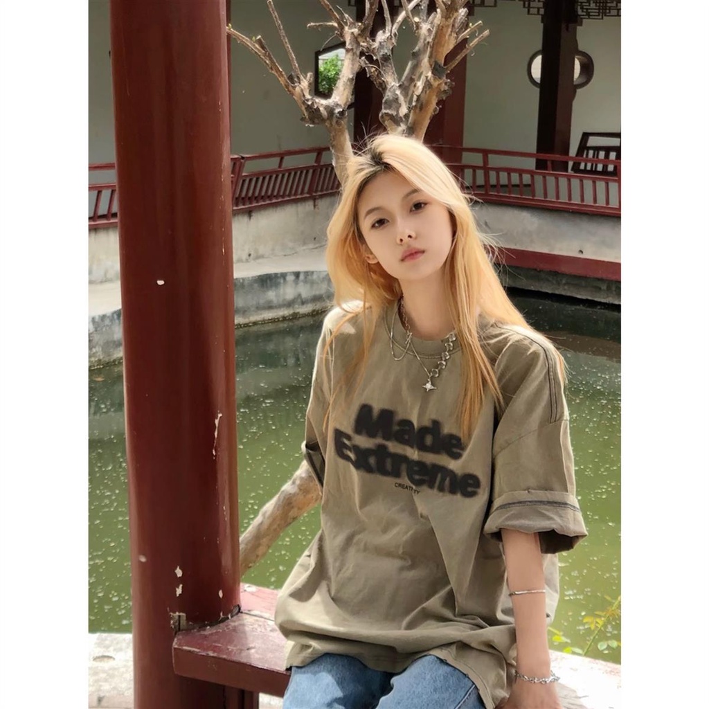 Áo Thun Nữ Ngắn Tay Cổ Tròn Thời Trang Hàn