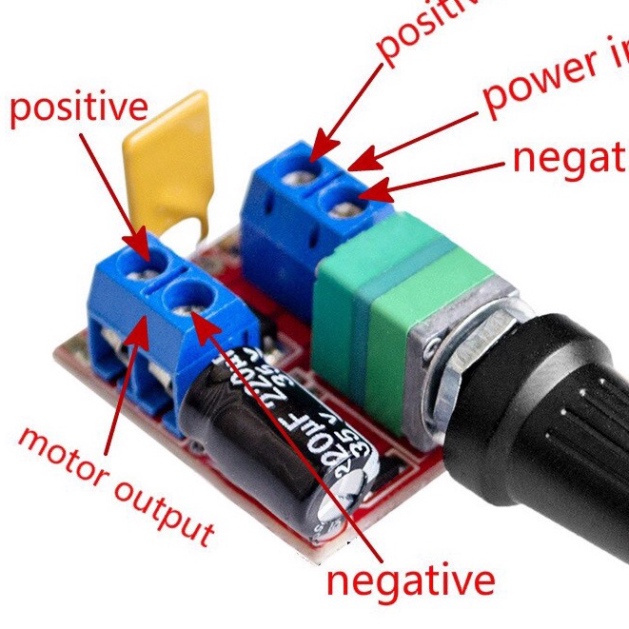 [KhoDienTu] Mạch điều tốc  DC3-35V 5A DR5MN Pwm Dc3V 6v 12v 24v 35v Dimer dimmer quạt động cơ