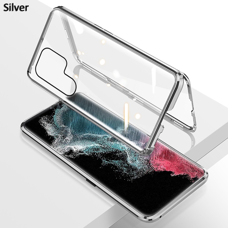 Ốp Điện Thoại Hai Mặt Kính Cho Samsung Galaxy S23 Ultra S23 Plus Samsung S22 Ultra